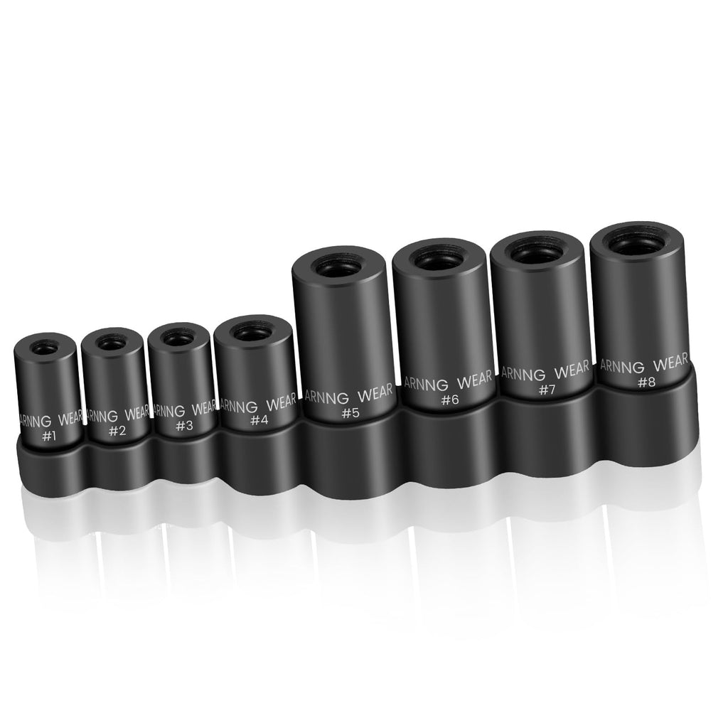 Saipe 8pcs Tap Socket Set, 1/4" & 3/8" Square Drive Tap Sockets Adapter