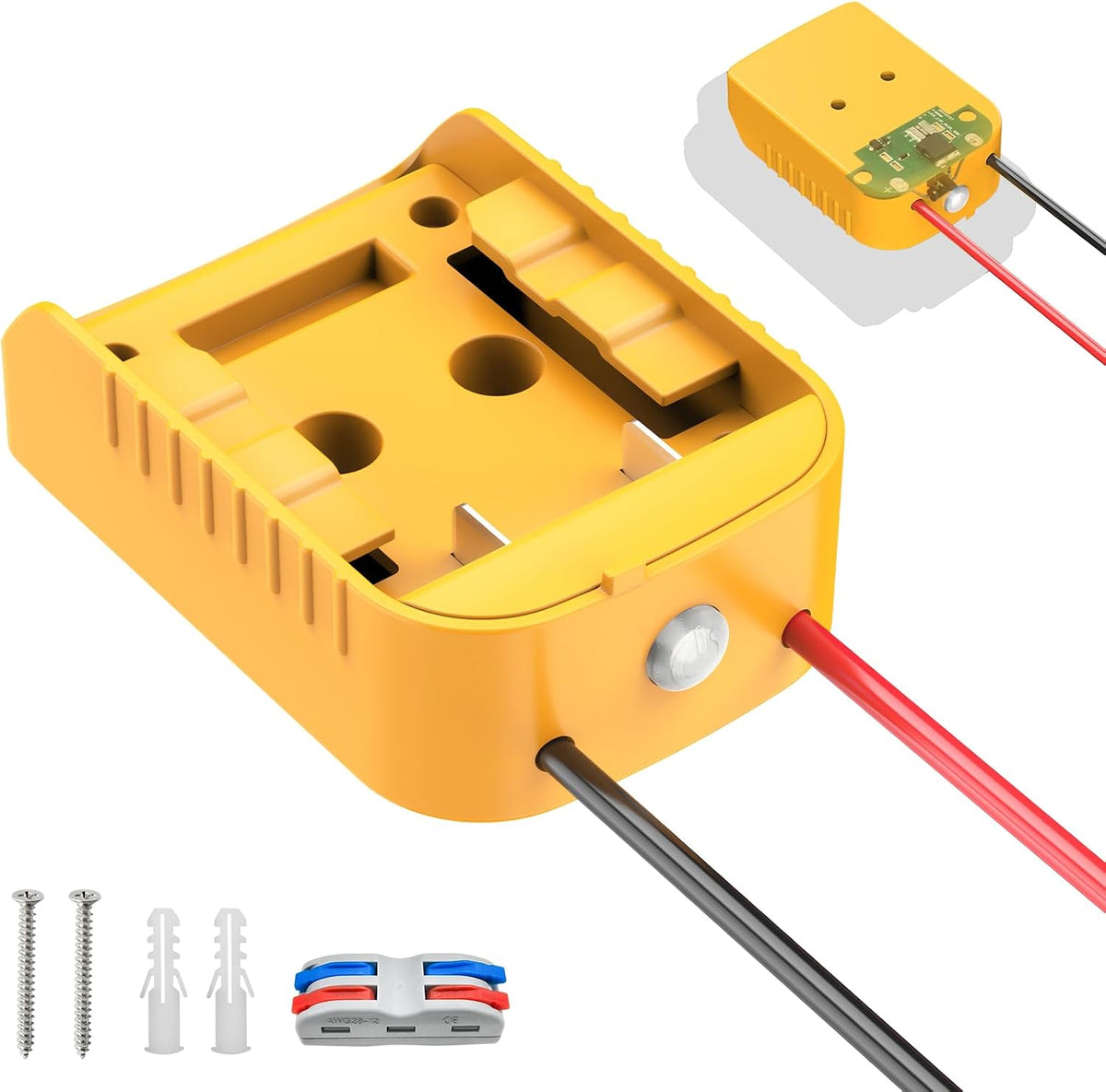 Kzreect Battery Adapter with Switch Compatible with Dewalt 20V Battery