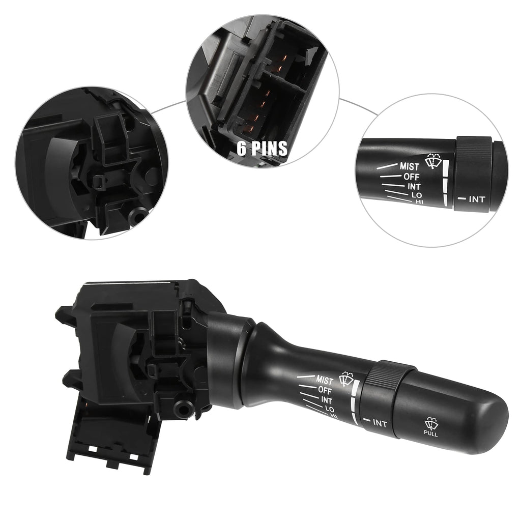 ACROPIX Turn Signal Headlight Switch Front Windshield Wiper Switch Fit for Toyota Camry 2.4L 2007-2010 8465204141 - Pack of 1 Black