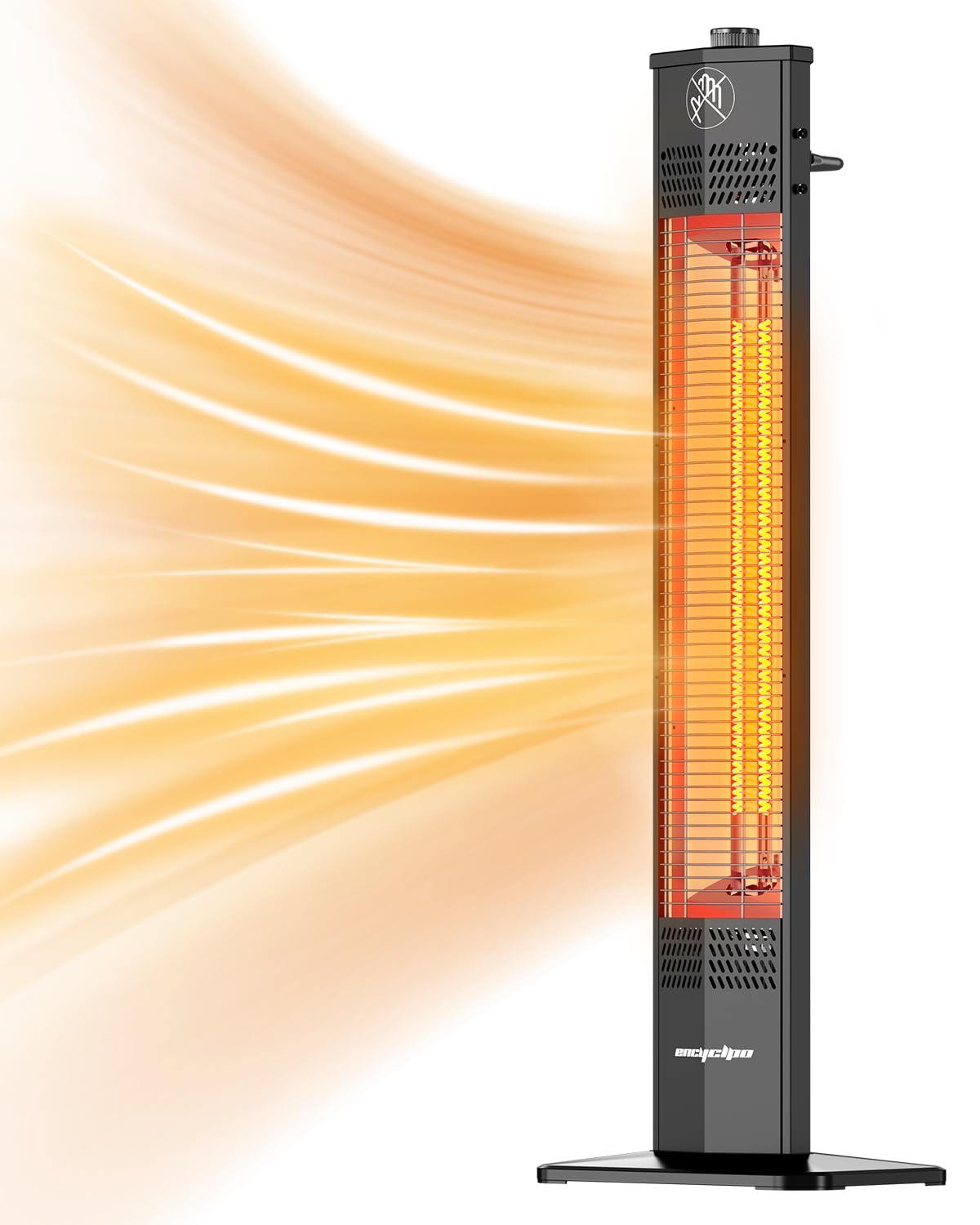 Patio Heater for Outdoor Use,1500W Infrared, 36 in Portable Tower Heater, 3 Levels, IPX5 Waterproof