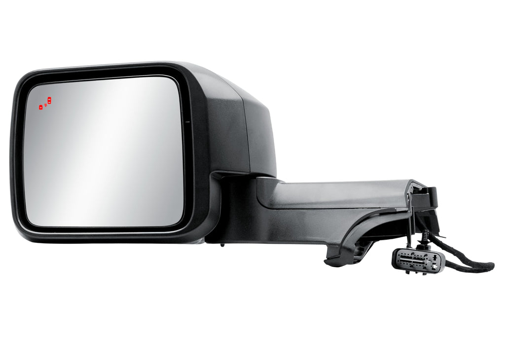Driver Left Side Door Mirror Power and Heated with BLIS Glass Turn Signal Light Puddle Light and Spot Light Textured Back Cover Manual Folding for Ford Bronco 2022-2025