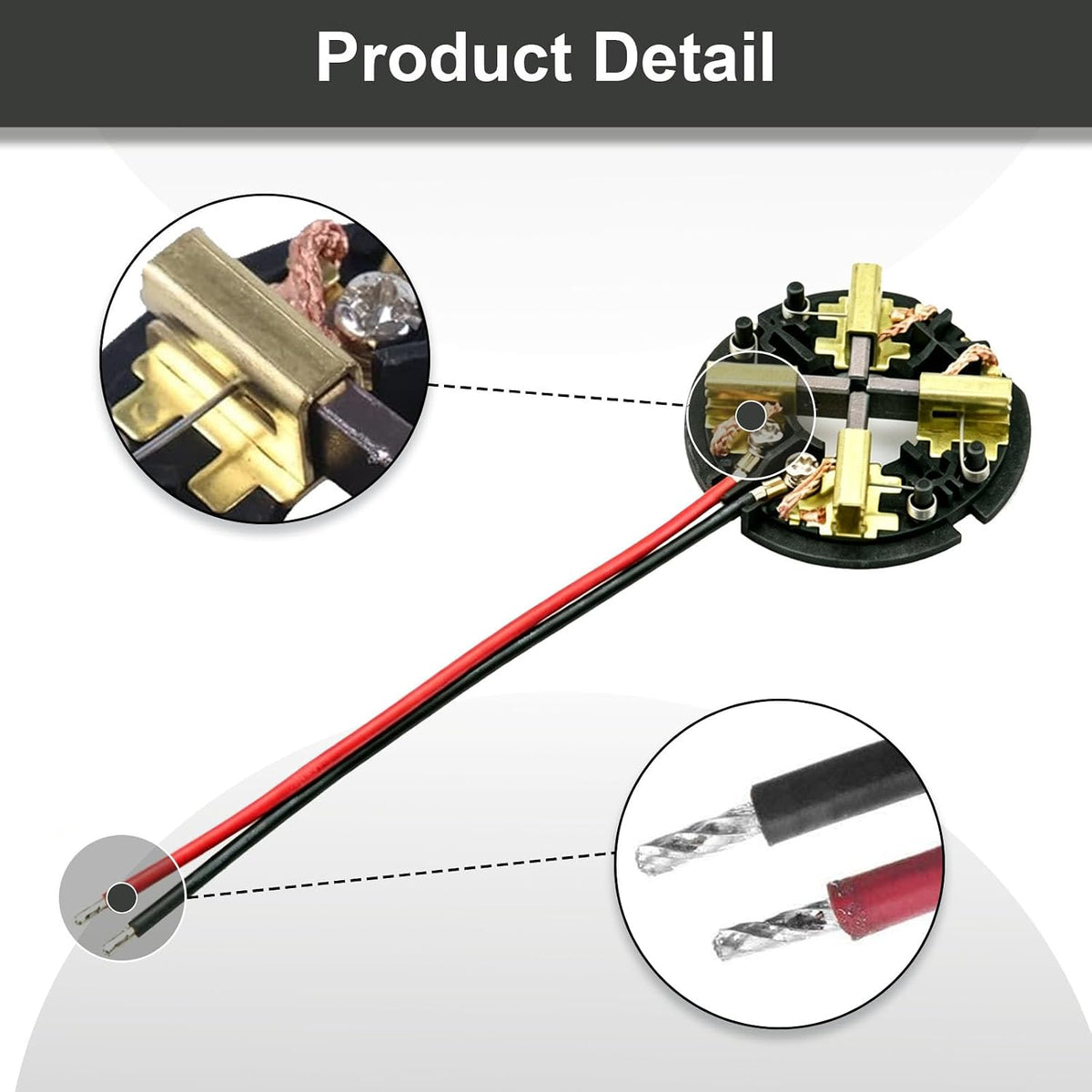 Carbon Brush Holder for Milwaukee 2601-20 2602-20 2650-20 2651-20, 18V Battery Drill Replacement Part, 22-22-1630
