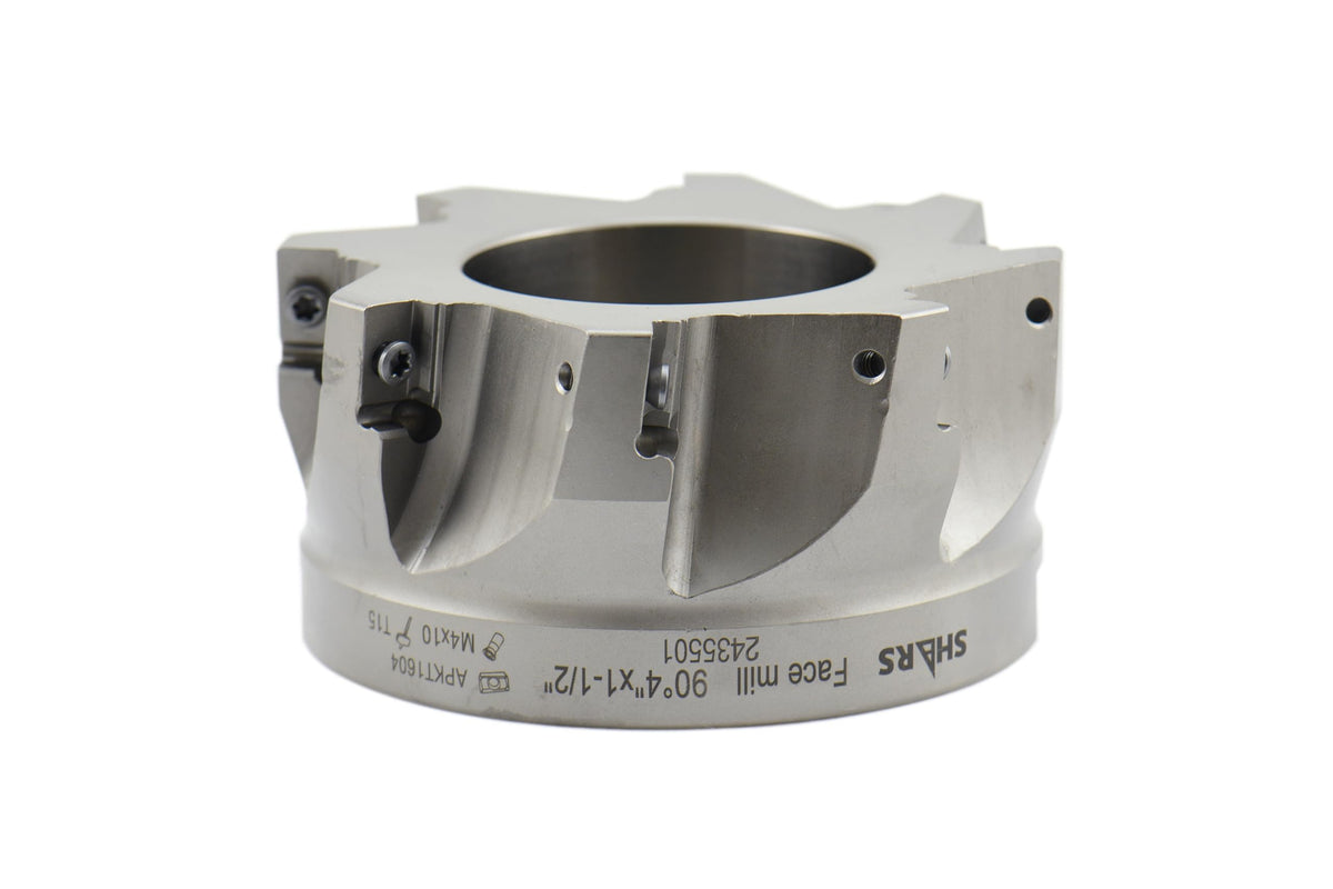 Shars 4" 90 Degree Indexable Face Mill Cutter for APKT1604 Insert 404-1870W S[