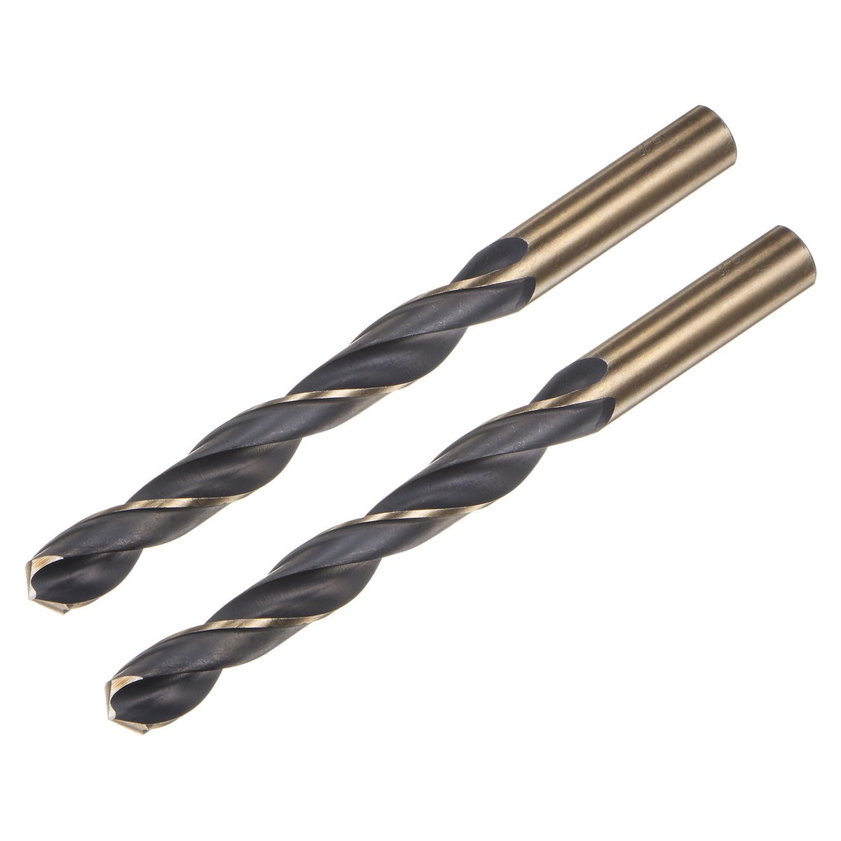 uxcell 2pcs Jobber Drill Bits 12.5mm (0.492") Black Nitride & Gold Titanium Coated M2 High Speed Steel (HSS) Twist Drill Bits for Stainless Steel Aluminum Alloy Metal
