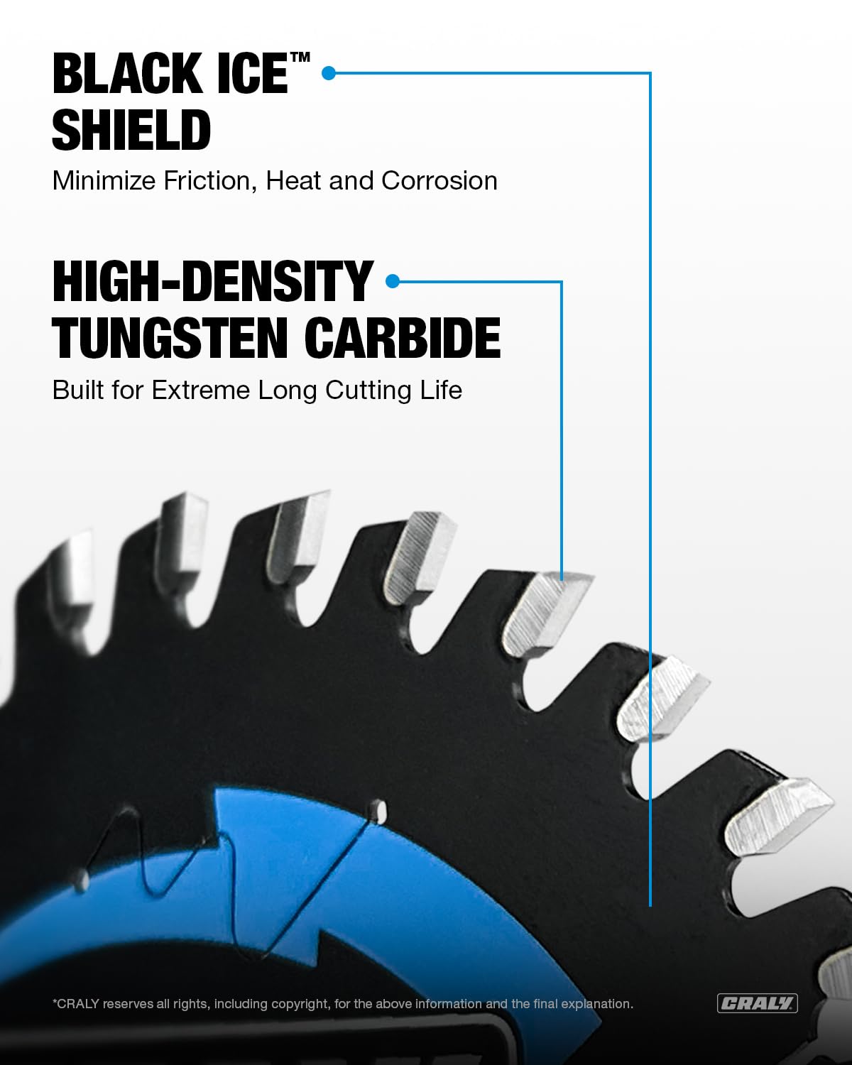 CRALY 3-3/8 Inch 36 Teeth Fine Finish Wood Cutting Circular Saw Blade, 15mm Arbor, Carbide Tipped, Thin Kerf, Black Ice, for Plywood, MDF, OSB, Laminated, 3-Pack(C0336FF-3)