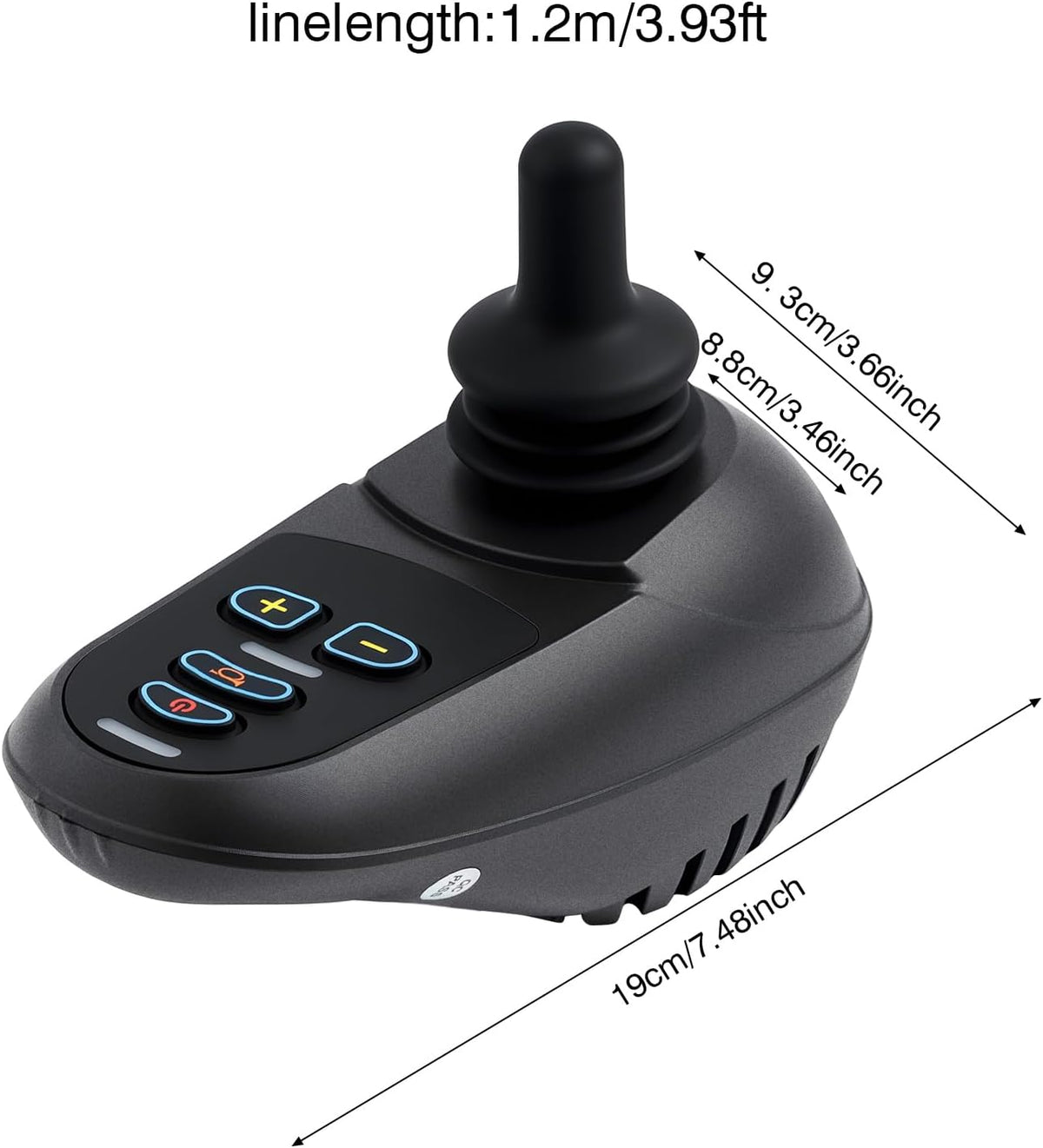 Electric Wheelchair Joystick Controller, 24V DC Mobility Control Handle with Adapter Cable ML2P Replacement Joystick for Power Wheelchair Scooter Ergonomic Design for Seniors Disabled and Caregivers