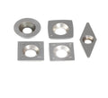 Pack of 5 Wood Turning carbide Cutter inserts Combination Set,For YUFUTOL Or Other Popular Wood Turning Tools(Include Square, Square With Radius,Diamond,Round Shape Cutters) Supplied with Screw