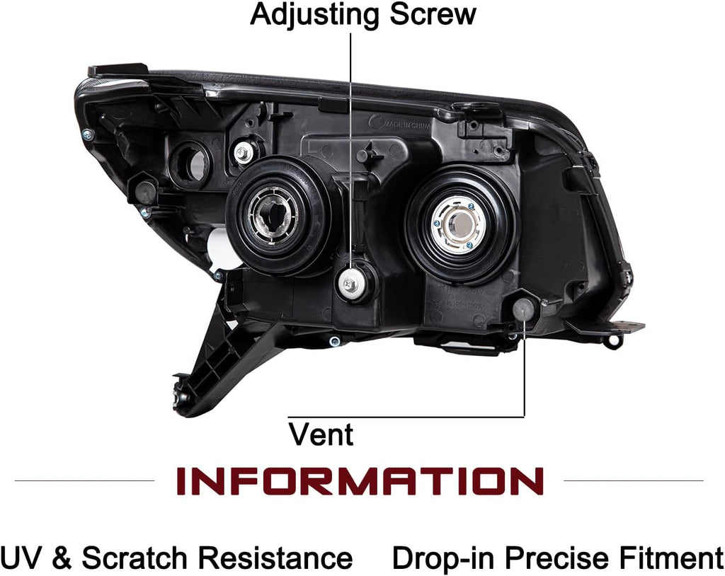 JSBOYAT Headlight Assembly Fits for 2006 2007 2008 2009 Toyota 4Runner