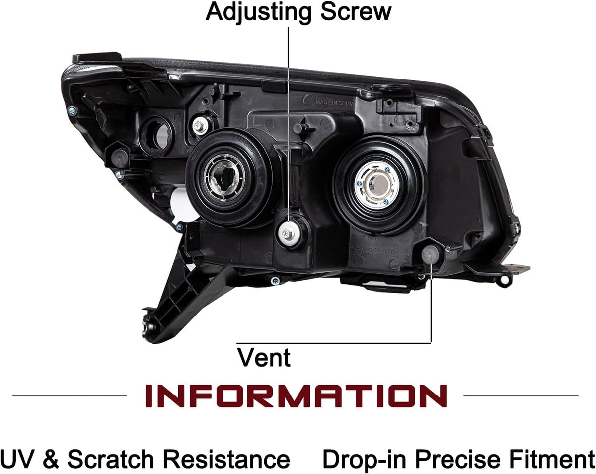 JSBOYAT Headlight Assembly Fits for 2006 2007 2008 2009 Toyota 4Runner