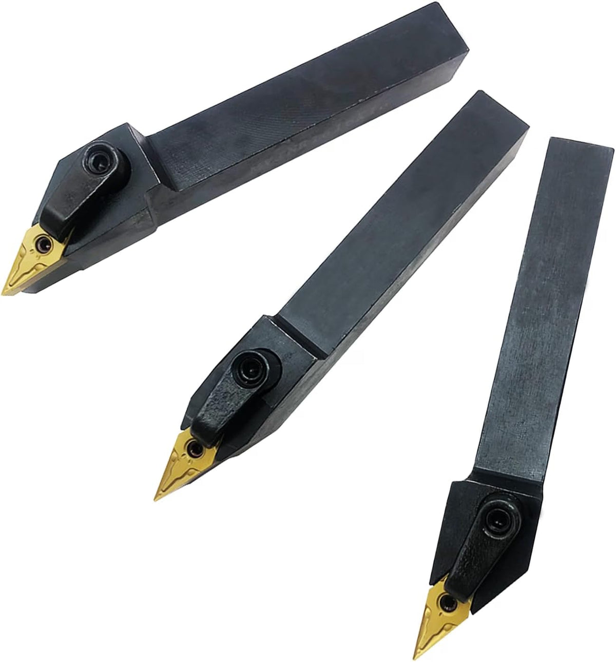 Metal Lathe Tool Holders and Carbide Inserts for Turning Boring Grooving Cutting Threading Carbide Turning Tool-Indexable Lathe Turning Tool Kit (5/8 Grooving Holders)
