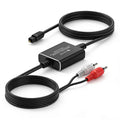 192KHZ Optical to RCA Adapter-Built-in DAC Chip-USB Power | Built-in DAC Chip-Portable DAC Converter-Aluminum Shell