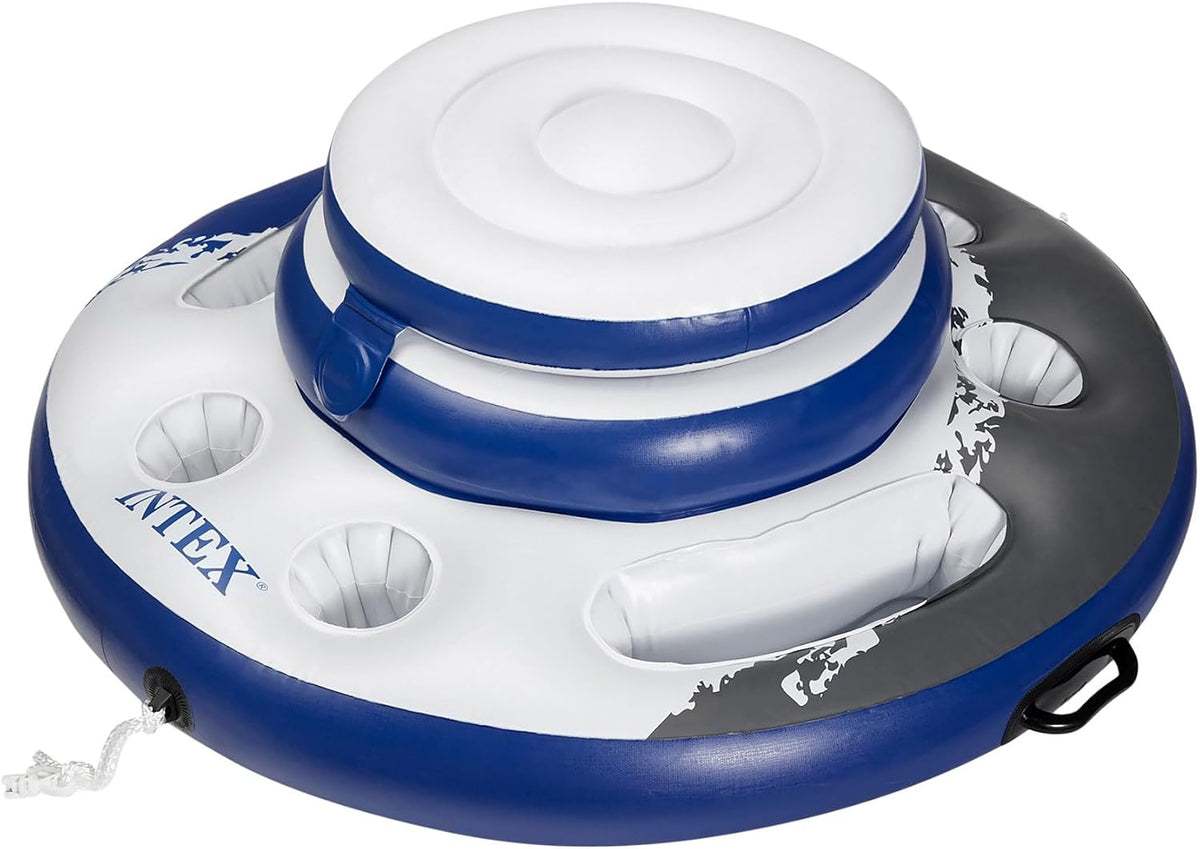 56822EP Mega Chill Inflatable Cooler: Removable Ice Chest – 5 Built-in Cup Holders – 2 Durable Handles – Easy-to-Use