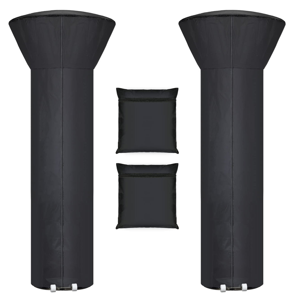 [2 Pack] Patio Heater Covers with Zipper and Storage