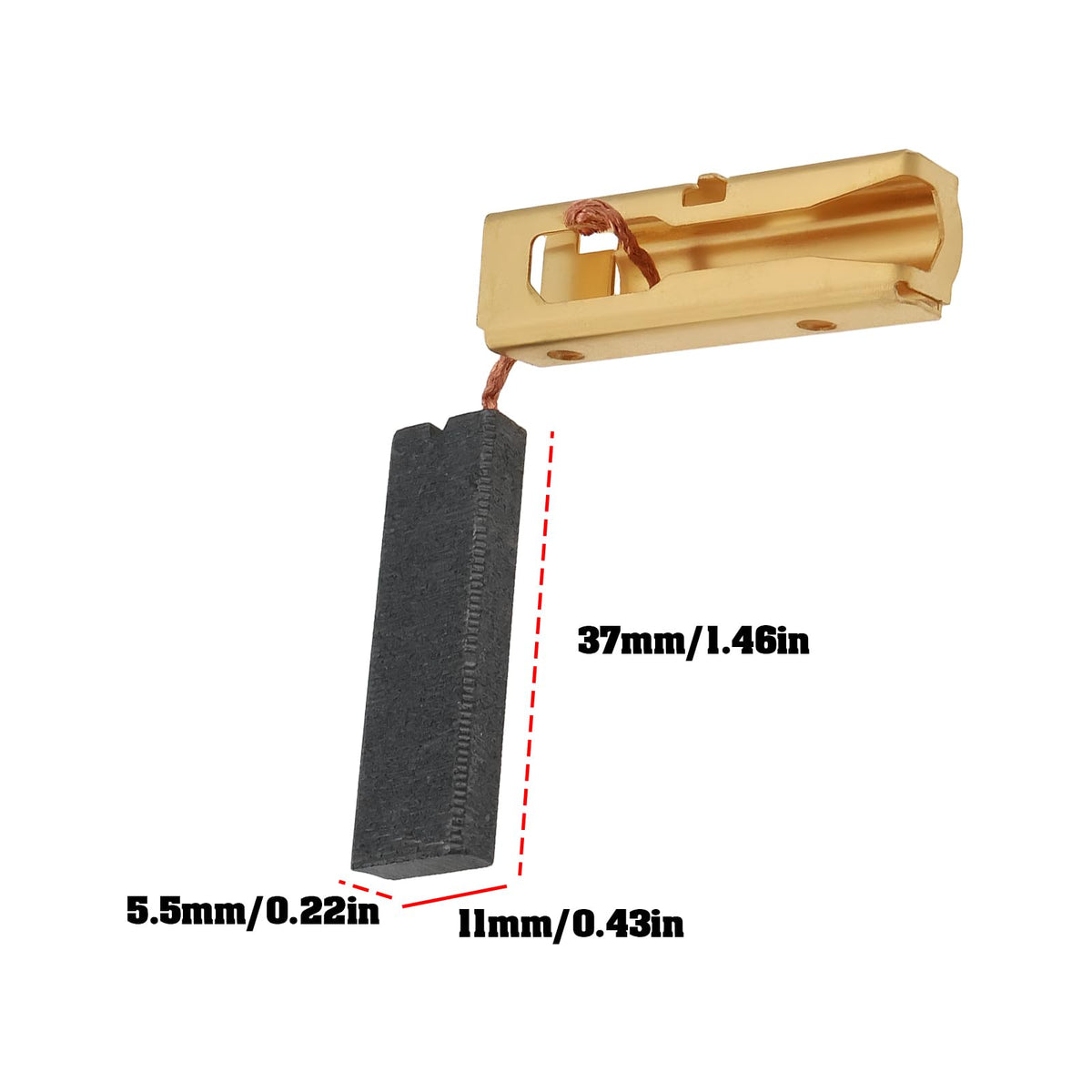 Briny River 2pcs Power Tools Engine Carbon Brushes 5.5x 11×37mm Compatible with Festo Compatible with Festool 496268