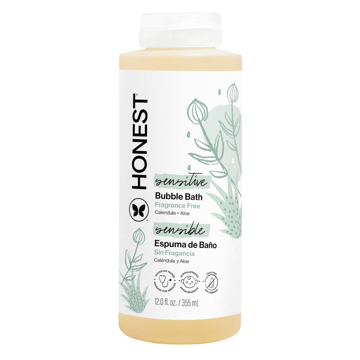 Bubble Bath, Hypoallergenic, Fragrance-Free, 12 fl oz