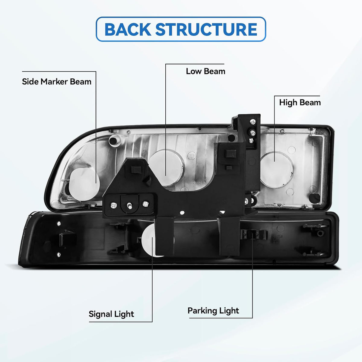 Headlight for 1998-2005 Chevy Blazer & 1998-2004 Chevrolet S10 Pickup