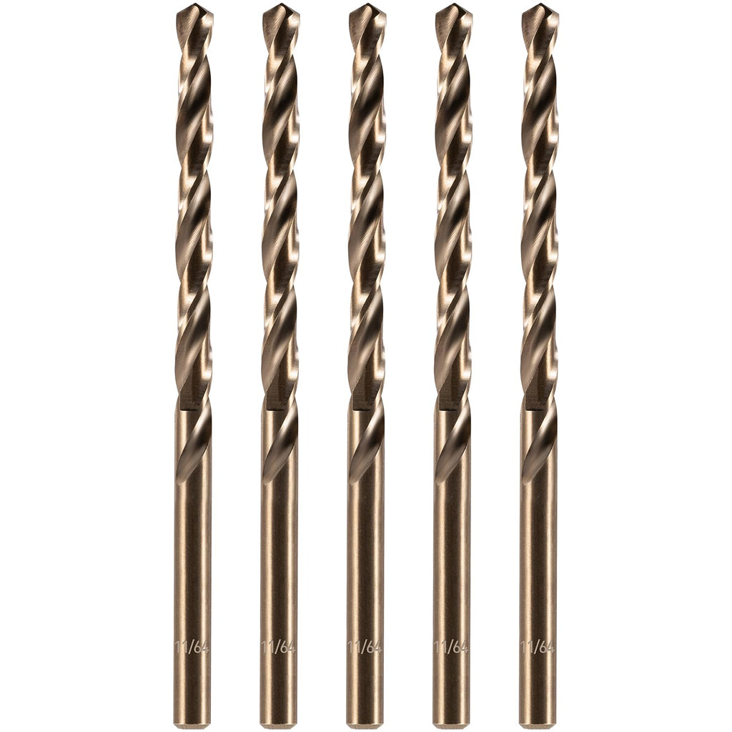 amoolo 11/64" Cobalt Drill Bit, 5pcs