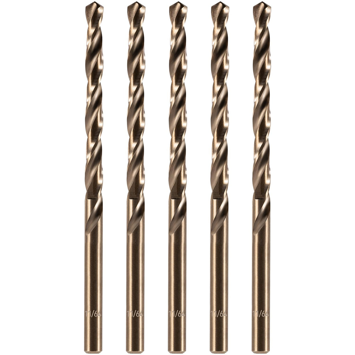 amoolo 11/64" Cobalt Drill Bit, 5pcs