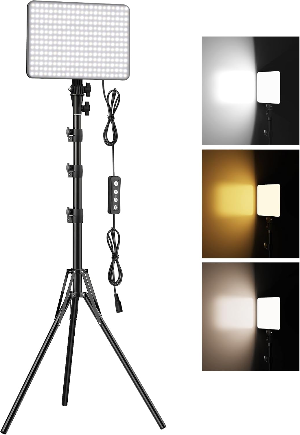 30W Upgraded Photography Lighting Kit, Anautin 1-Pack LED Video Lighting for Video Recording, 3700Lux Studio Lights
