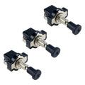 S SYDIEN Golf Cart Light Switch 3Pcs Push Pull Switch 12V/24V 8mm/0.31" Car Thread ON-Off Push-Pull Push Button Universal Headlight Switch for Car Auto Golf Boat