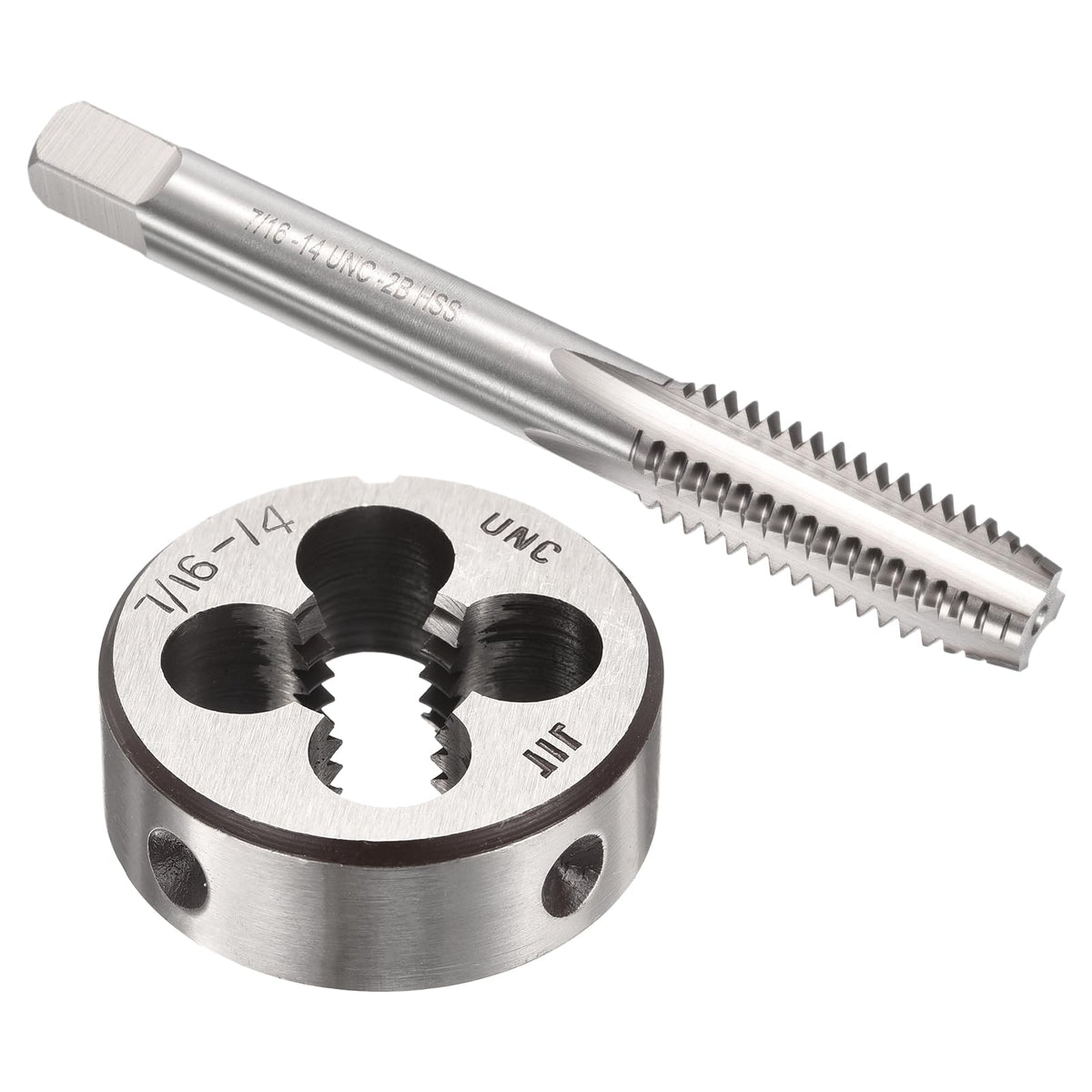 Workkyma 7/16"x14 UNC Tap and Die Set, M2 HSS Right Hand Threading Tool