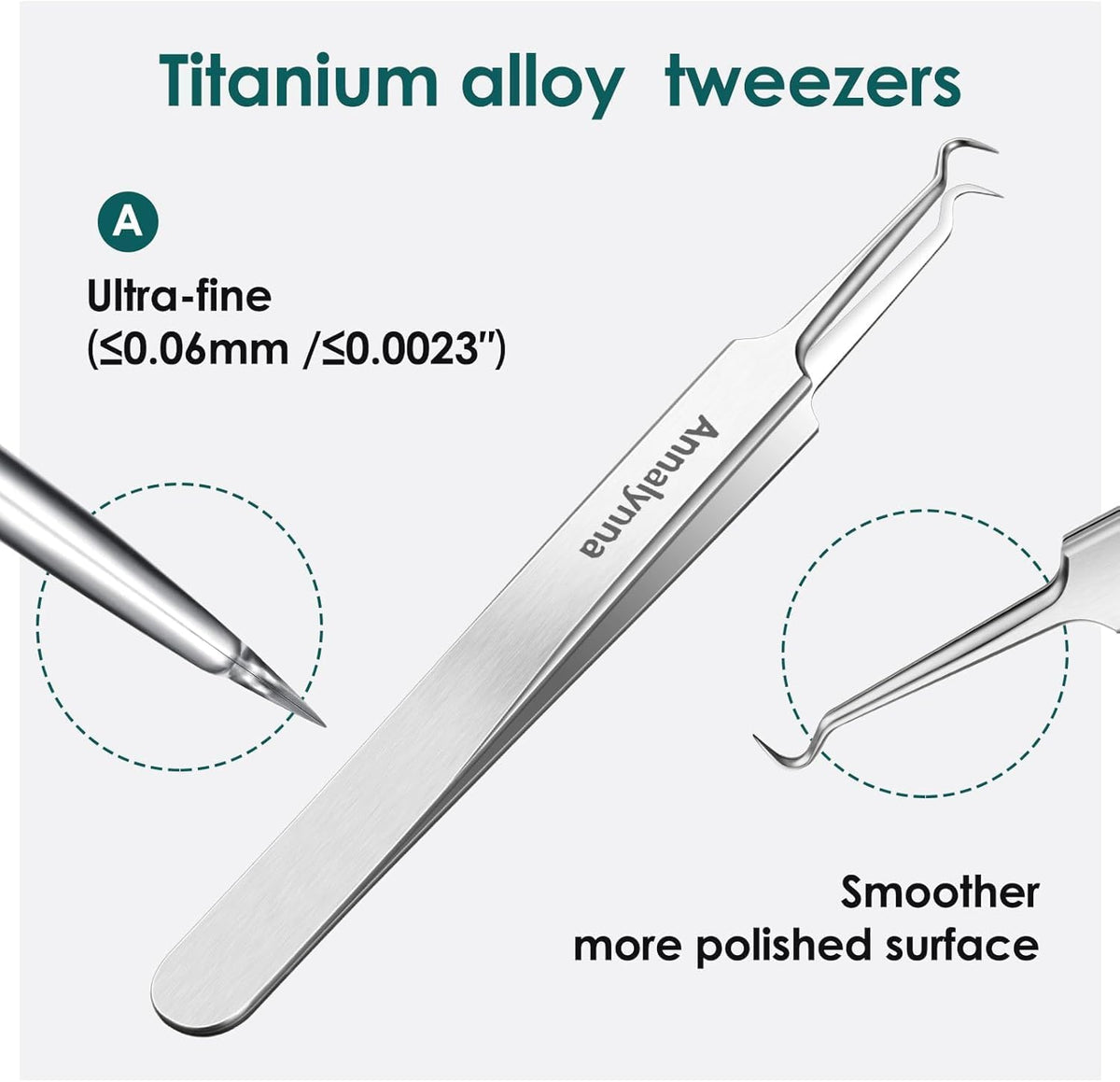 Blackhead Tweezers, Precision Curved Tip Comedone Extractor for Acne