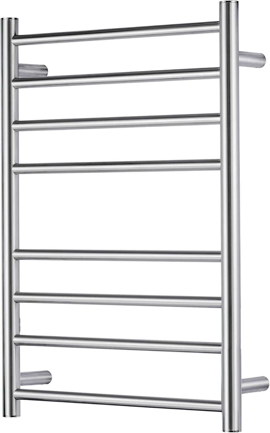 Electric Heated Towel Warmer - Wall Mounted Bathroom Towel Rack, Plug-in Design & Brushed Stainless Steel Finish 8