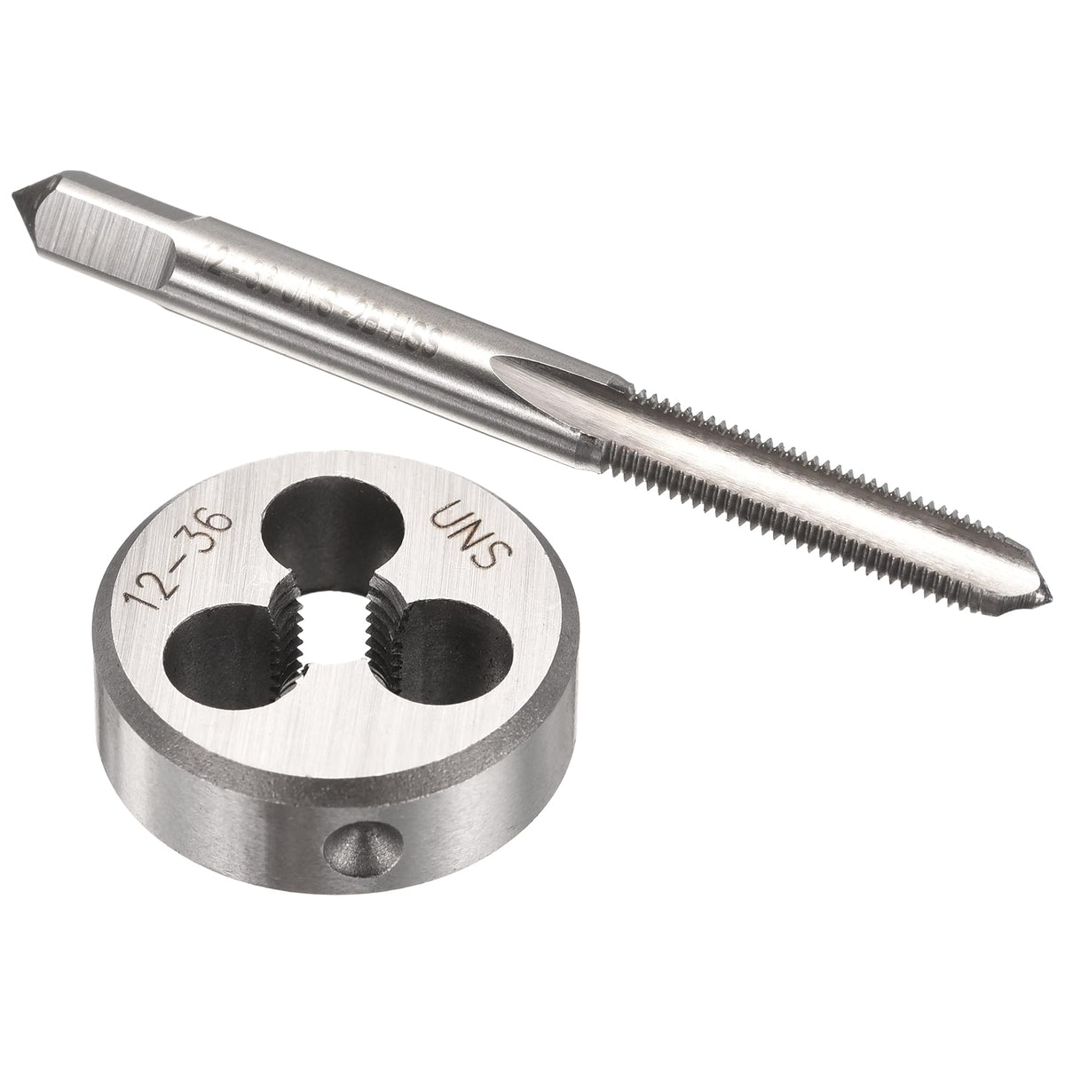 Workkyma No 12x36 UNS Tap and Die Set, M2 HSS Right Hand Threading Tool