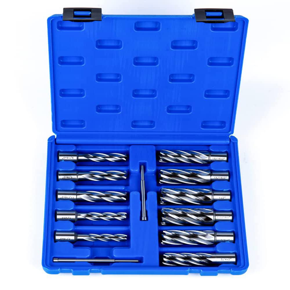 OSCARBIDE 13 pcs Annular Cutter Set,2" Cutting Depth,7/16" to 1-1/16"Dia