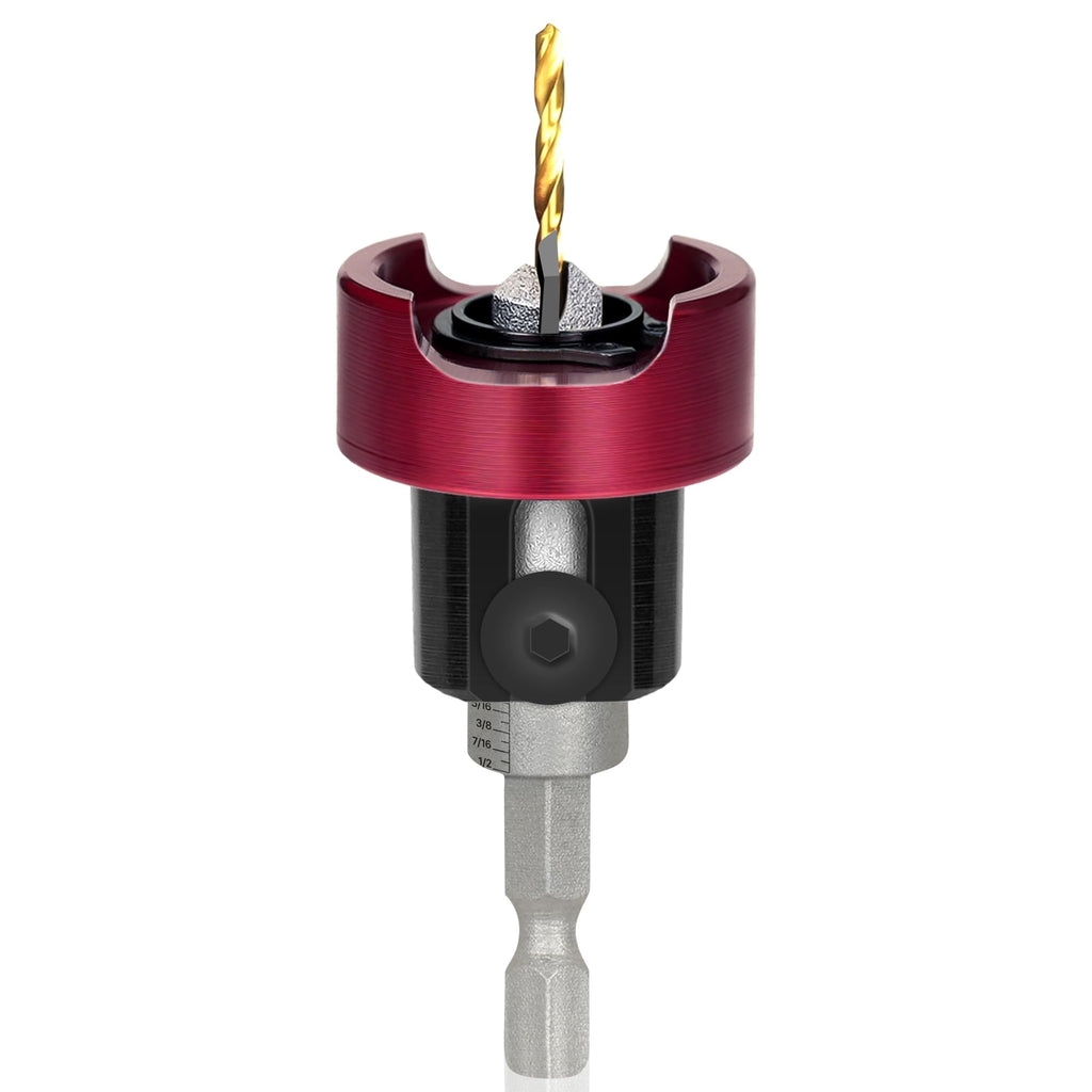 KEENTECH 3/8" x 3/32" Carbide Tipped Countersink Drill Bit with Depth Stop