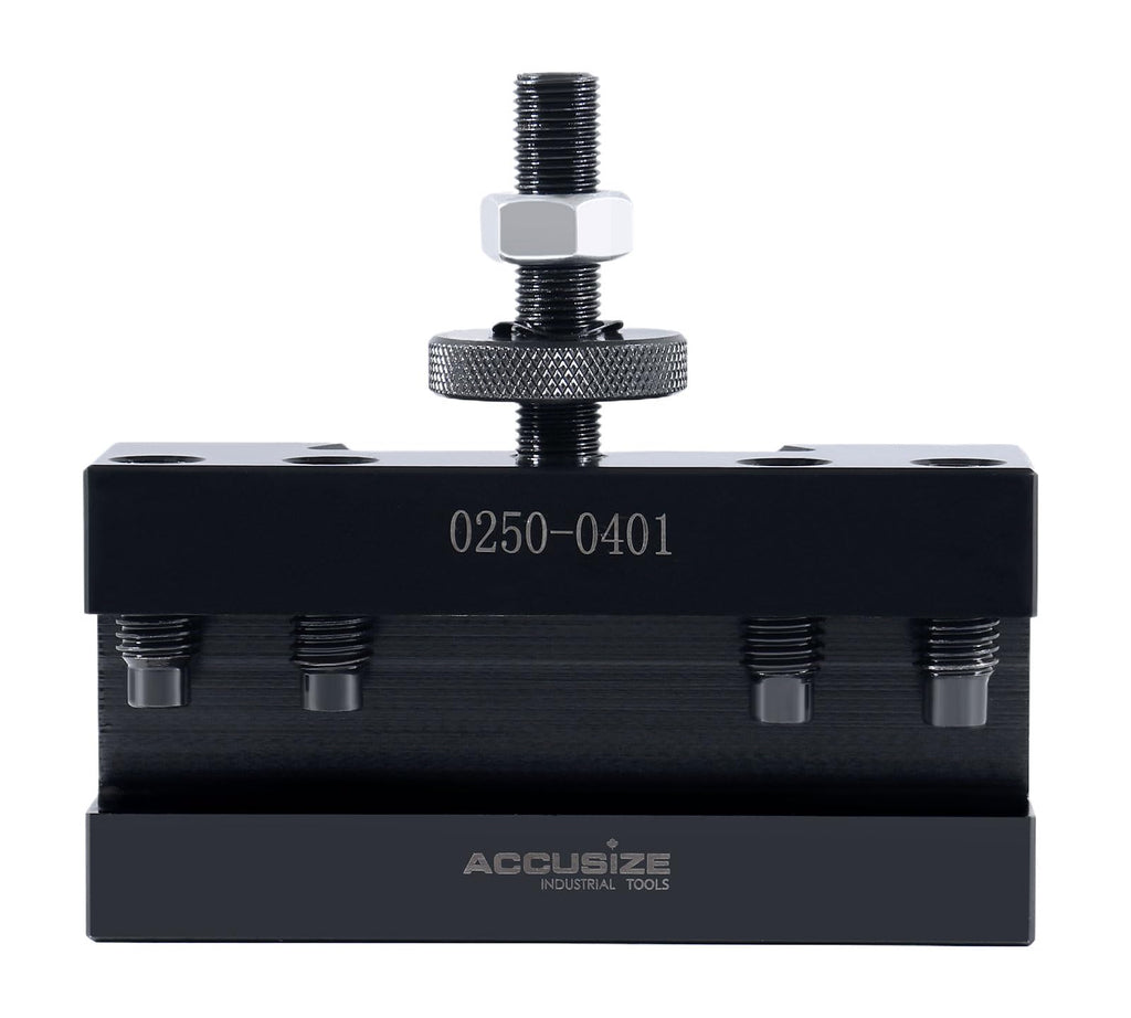 Accusize Industrial Tools CA Turning and Facing Holder, for 1'' Turning Tools, Quick Change Tool Holder, Style 1, 0250-0401