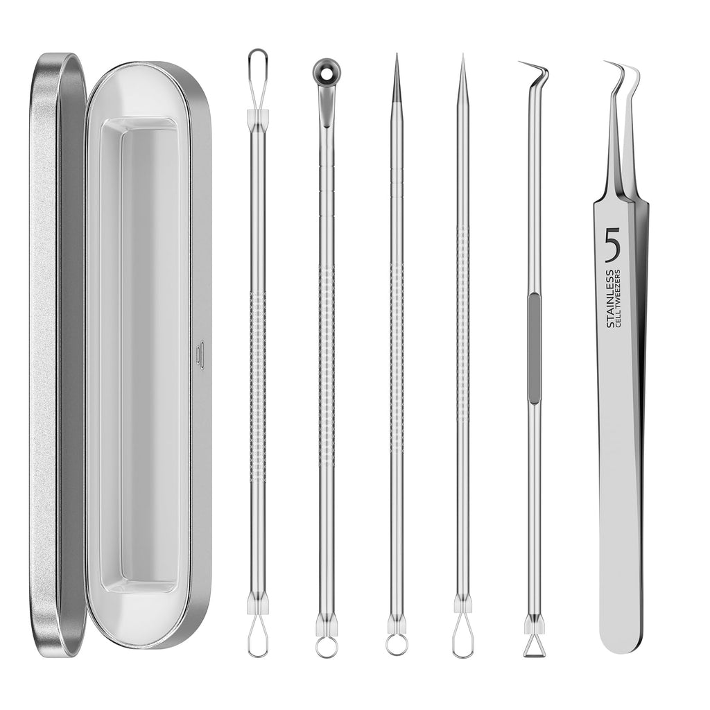 Blackhead Remover Pimple Popper Tool Kit 6 Pcs Blackhead Remover Tools Kit with Storage Case Pimple Popper Tool kit