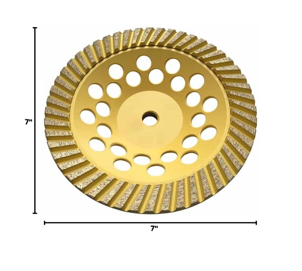 7" Grinding Wheels for Concrete, Granite, and Marble, #60/80 Grit