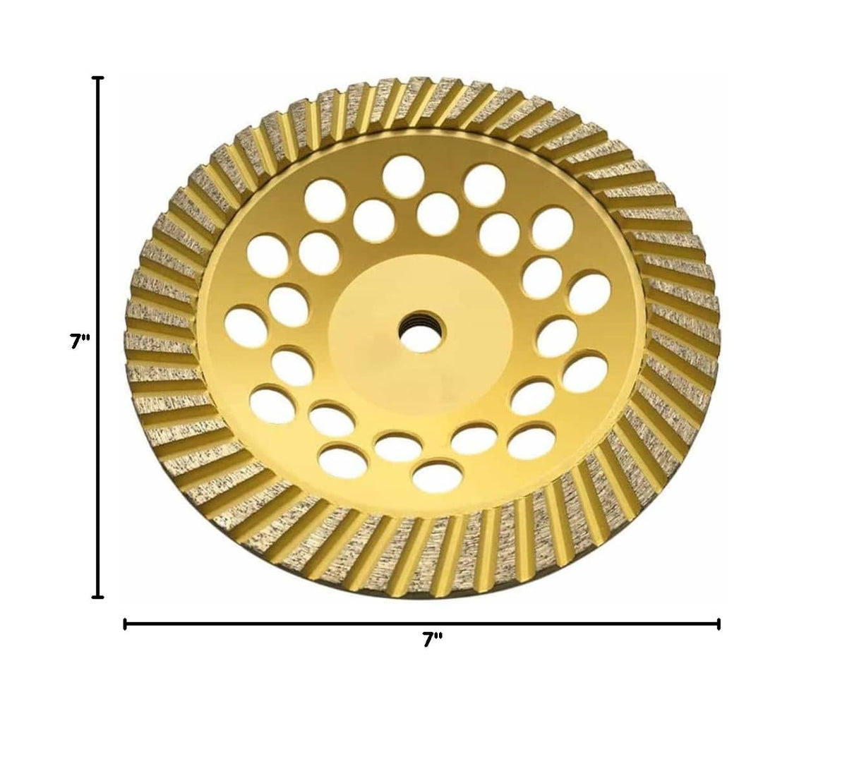 7" Grinding Wheels for Concrete, Granite, and Marble, #60/80 Grit