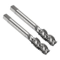 uxcell 2pcs Spiral Flute Thread Taps 7/16-14 UNC 2B Machine Threading Tap Bit, Uncoated Screw Tapping Repair Tool, M2 High-Speed Steel (HSS)