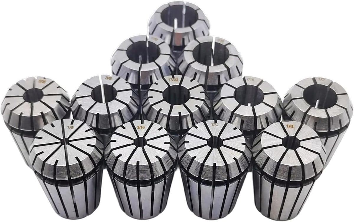 12Pcs ER25 Collet Chuck Spring Collet Set CNC Engraving Milling Lathe Chuck Tool Fit for CNC Engraving Machine and Milling Lathe Tool