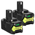 2PACK 8.0Ah Battery Replacement for Ryobi 18V Battery