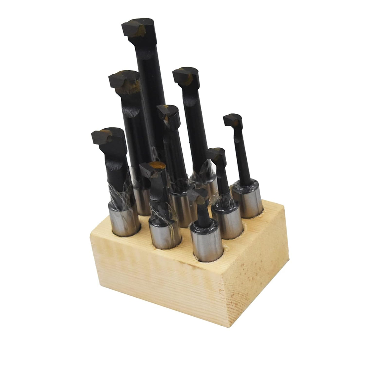 kimllier C6 9Pcs 1/2 Inch Shank Boring Bar Set, Carbide Tipped Bars
