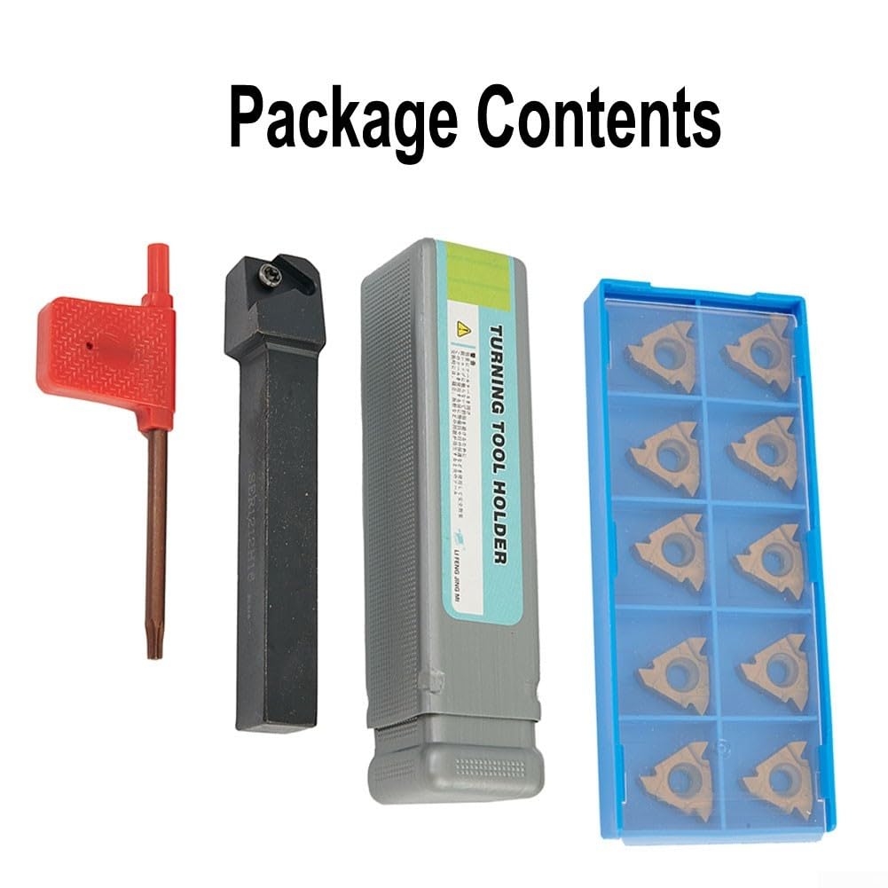 16ER AG60 for Carbide Inserts 10Pcs + SER1212H16 Holder 16ER