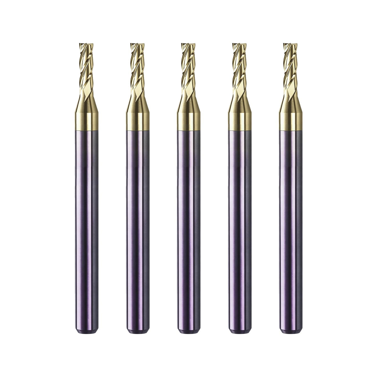 NZ 3 Flute 3/64" Solid Carbide Square End Mill ZrN Coated, 5Pcs