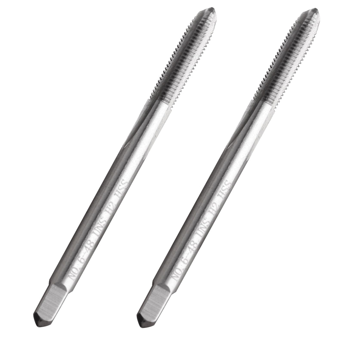 LWCUSNJ 2pcs 6-48 UNS Thread Tap Right Hand, M2 HSS UNS Straight Fluted Machine Tap (6-48 UNS)