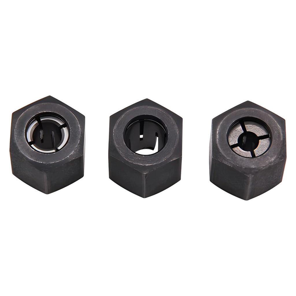 Thaekuns 3 Piece Router Collet Kit 2610906283 1/4",2610906284 1/2" and 2610906287 3/8" for Boschi1613,1617, 1618,1619 Series Routers