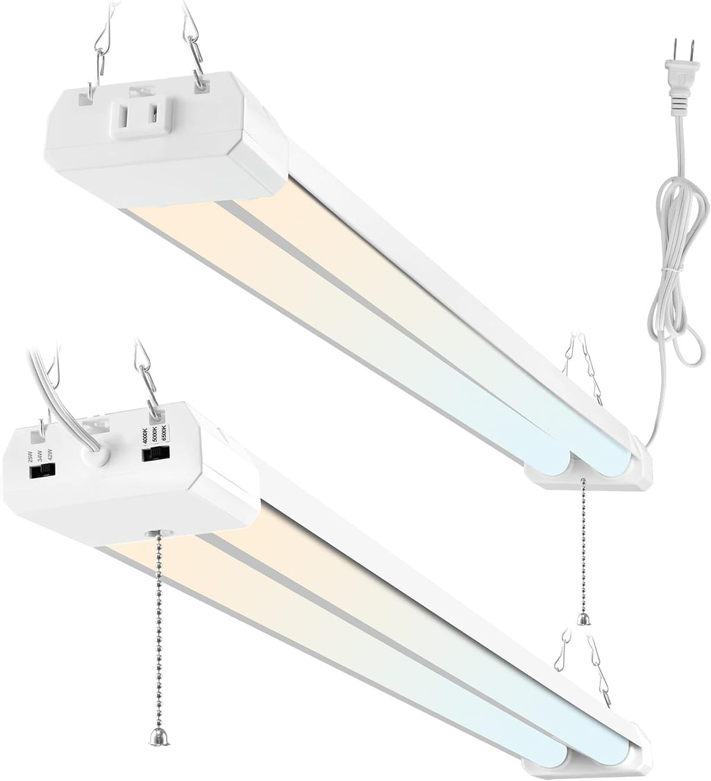 hykolity 4FT LED Shop Light with Reflector,5500LM,3 Power Level&3CCT