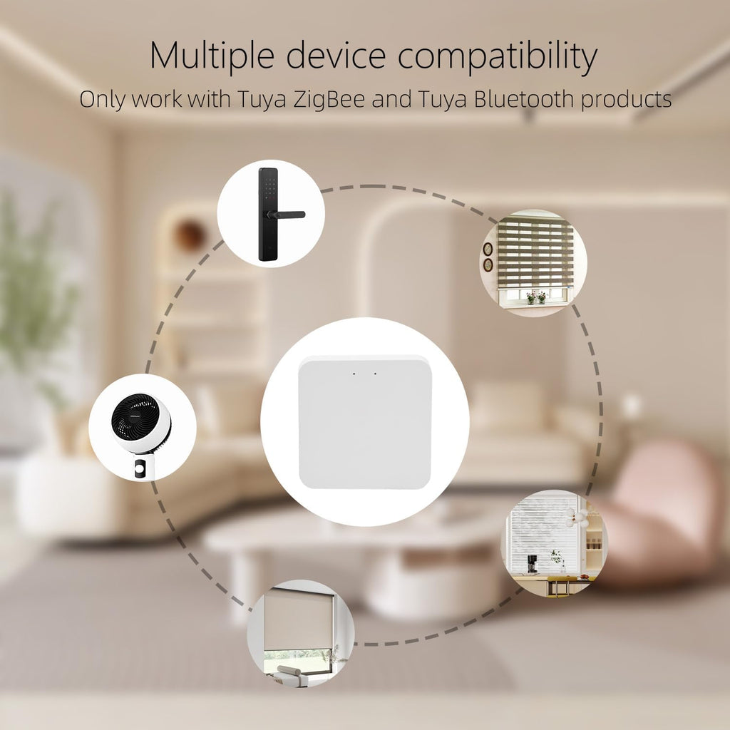 Smart Hub Gateway, Compatible with Alexa GoogleHome Smartthing.Work with All Tuya ZigBee and Bluetooth Smart Products