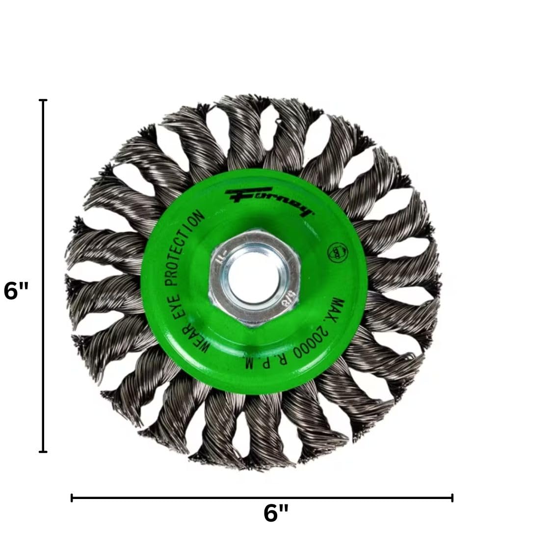 Forney 72749 6-Inch Knot Wire Wheel Brush