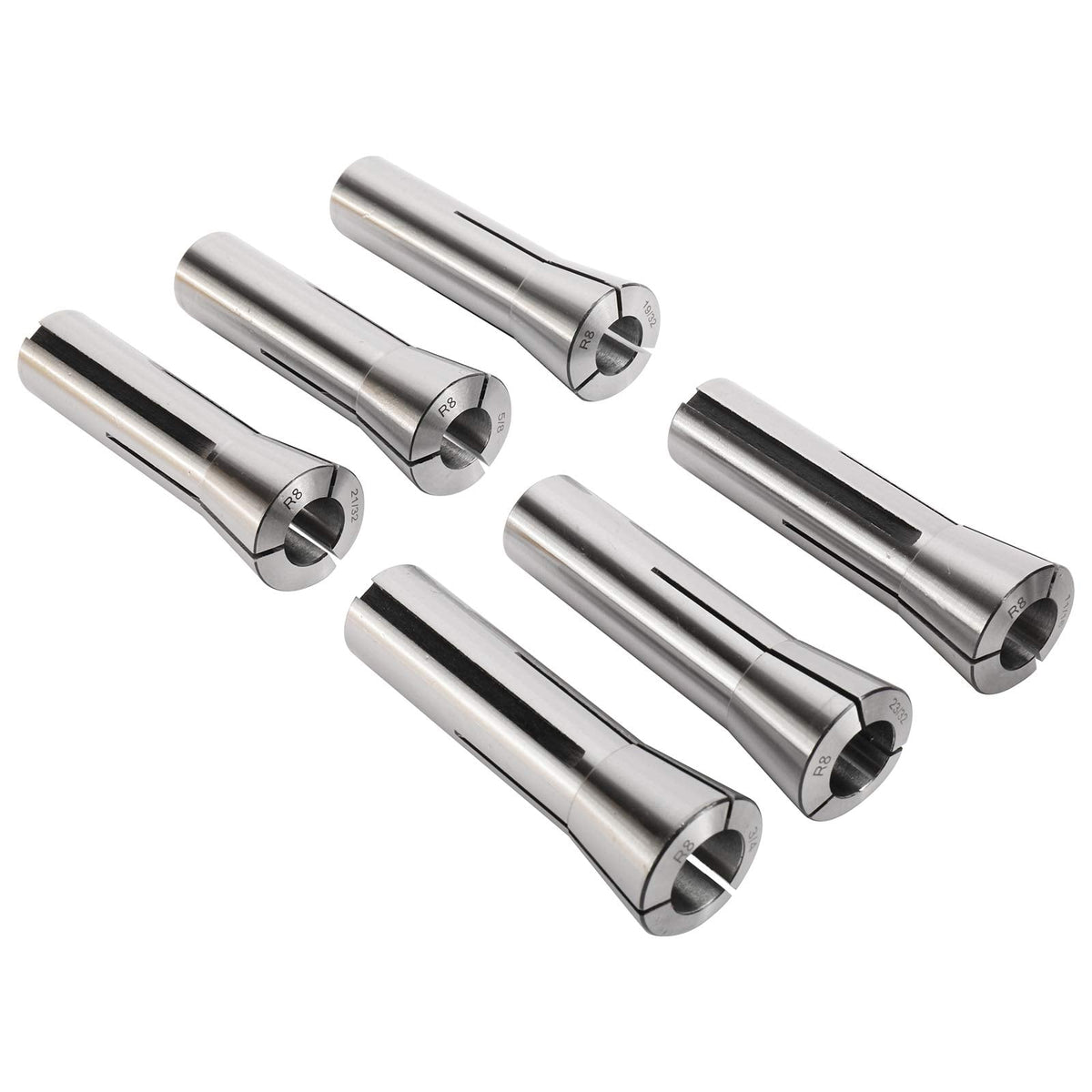 BTSHUB 23pcs R8 Collet Set 1/16-3/4 inches r8 collets for milling machine