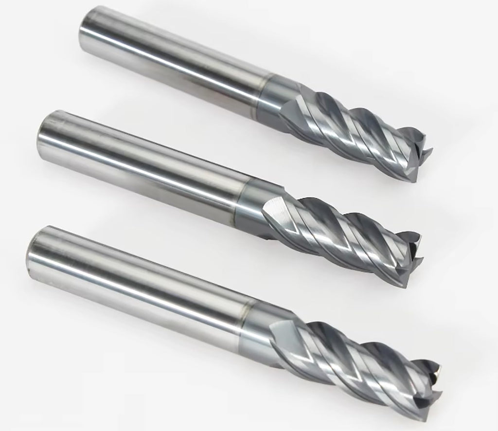 JIANXING 1mm 4-Flute Carbide Square End Mill, 50mm OAL, 3 Pcs