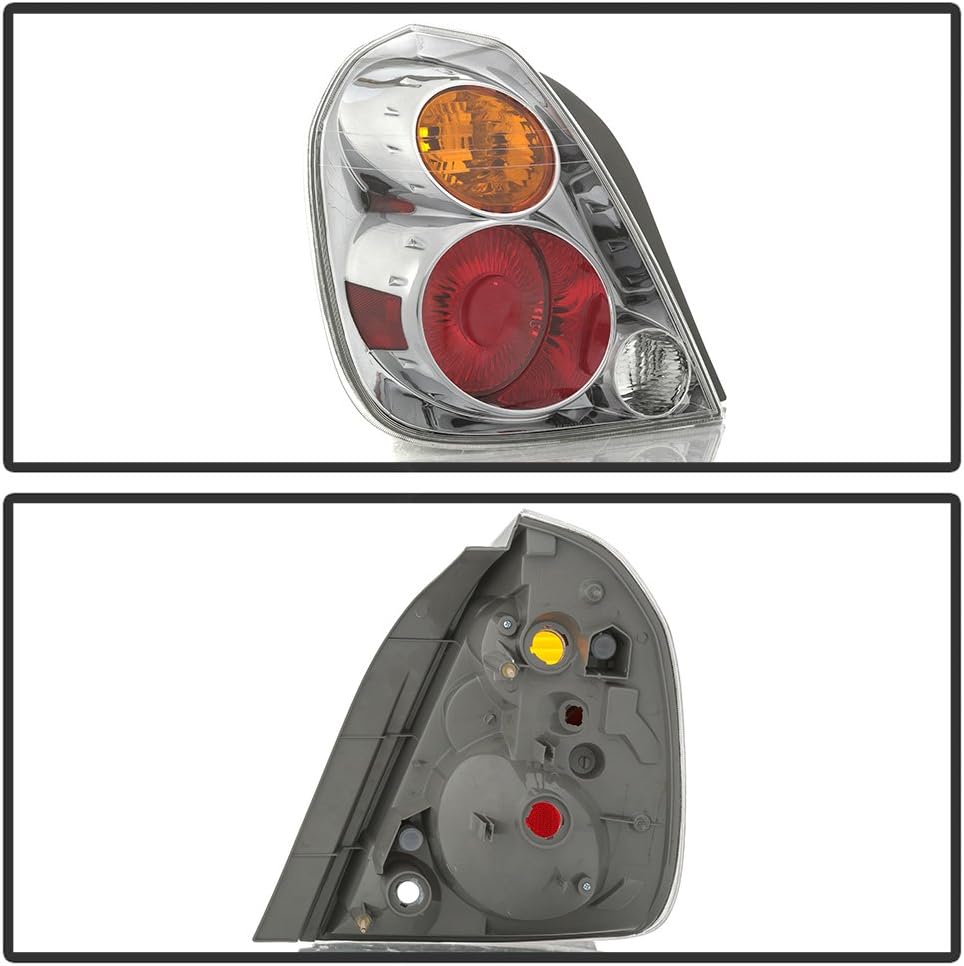 ACANII - For 2002-2006 Nissan Altima Chrome Housing Tail Lights Rear Brake Lamps Replacement Driver & passenger Side