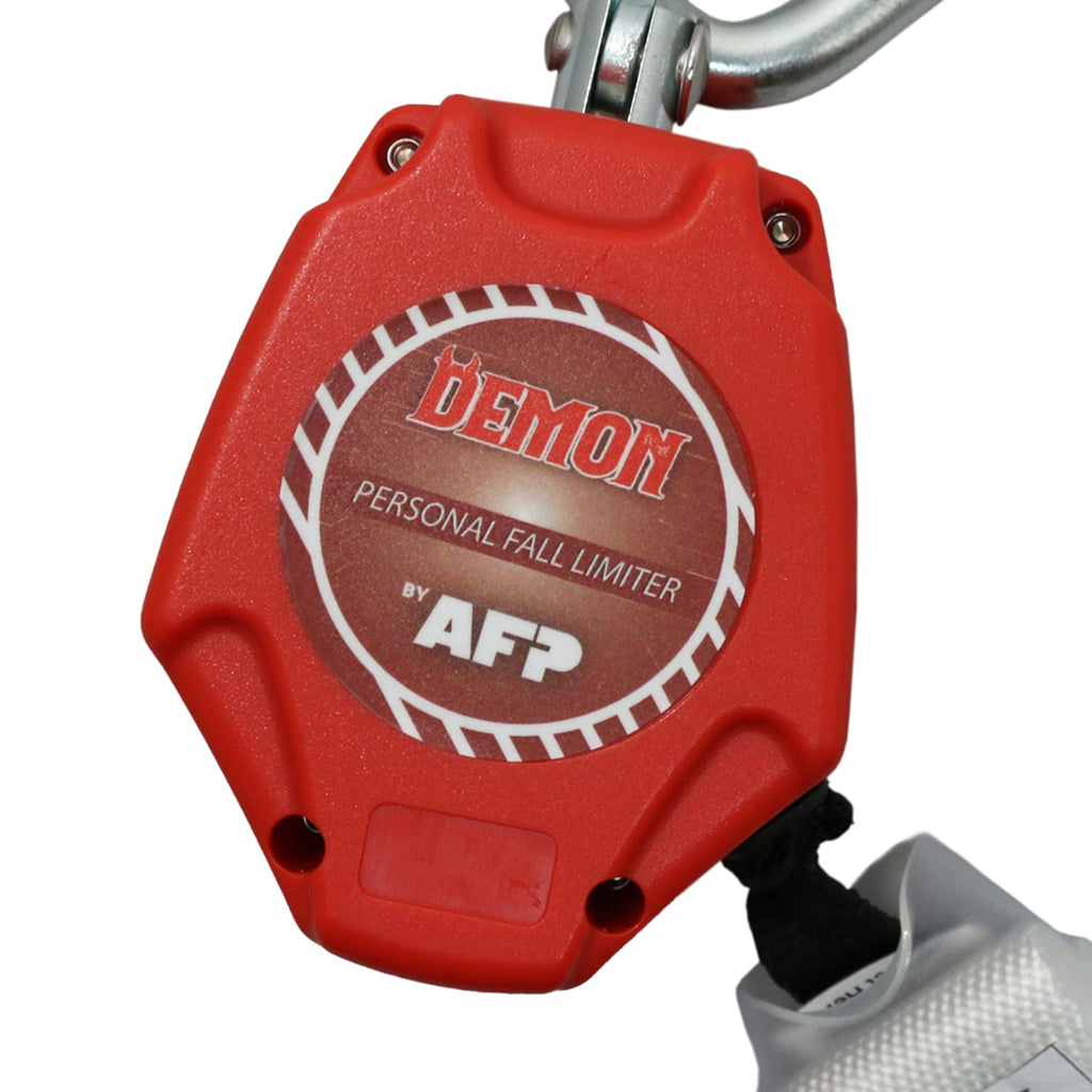 Demon 6 FT Single Leg Self-Retracting Lifeline Web Lanyard Retractable, 1.97-inch Gate Opening Steel Locking Rebar