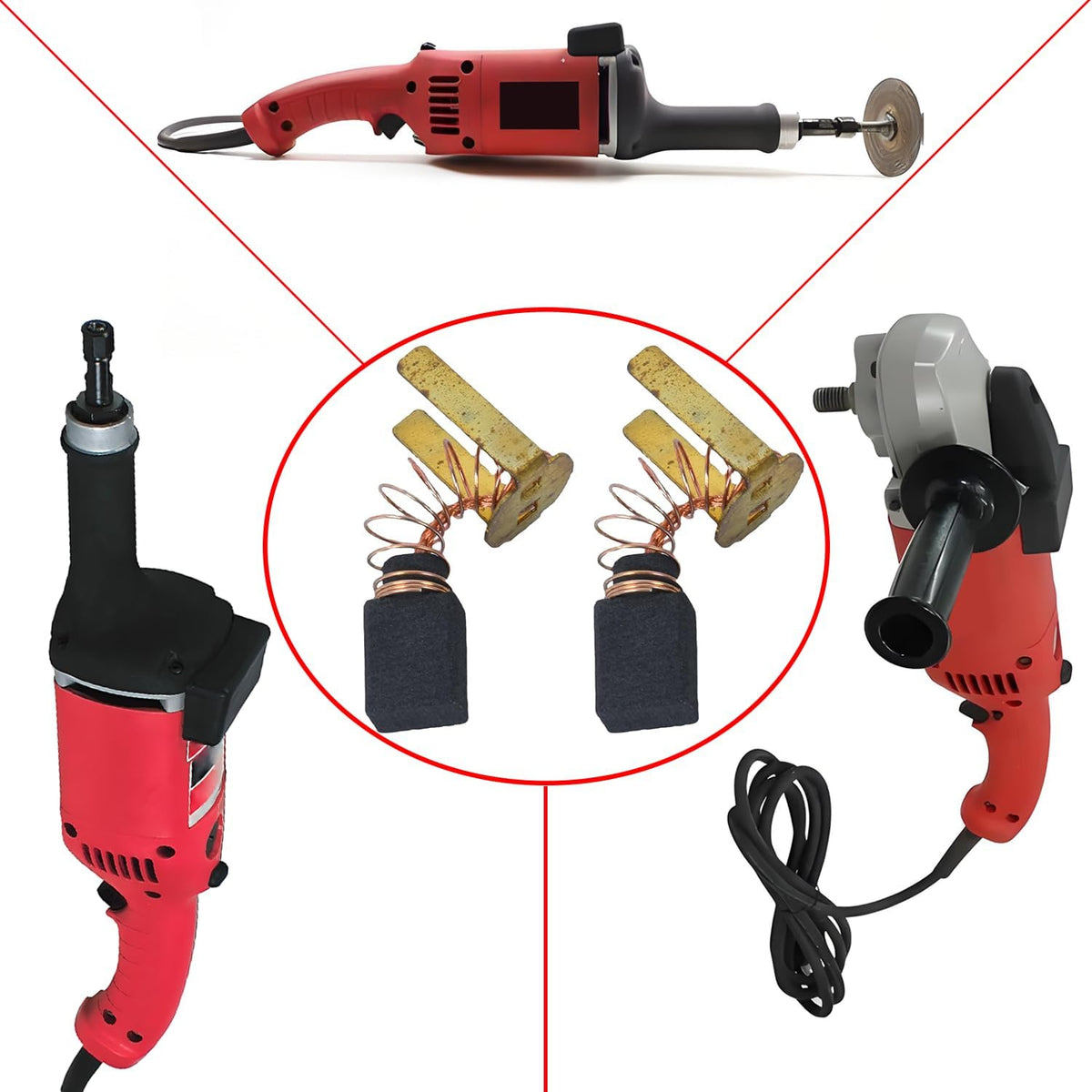 2 Pack Carbon Brush Compatible With Milwaukee Replace 22-18-0680 22-18-0620